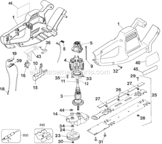 Page A Diagram and Parts List for TR165SP Type 4 Black and Decker Hedge Trimmer